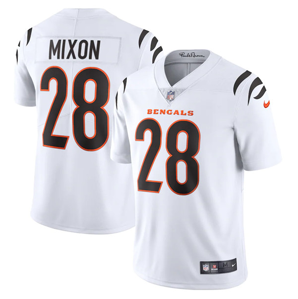 Youth Cincinnati Bengals #28 Joe Mixon New White NFL Vapor Untouchable Limited Stitched Jersey Youth Cincinnati Bengals #28 Joe Mixon New White NFL Vapor Untouchable Limited Stitched Jersey